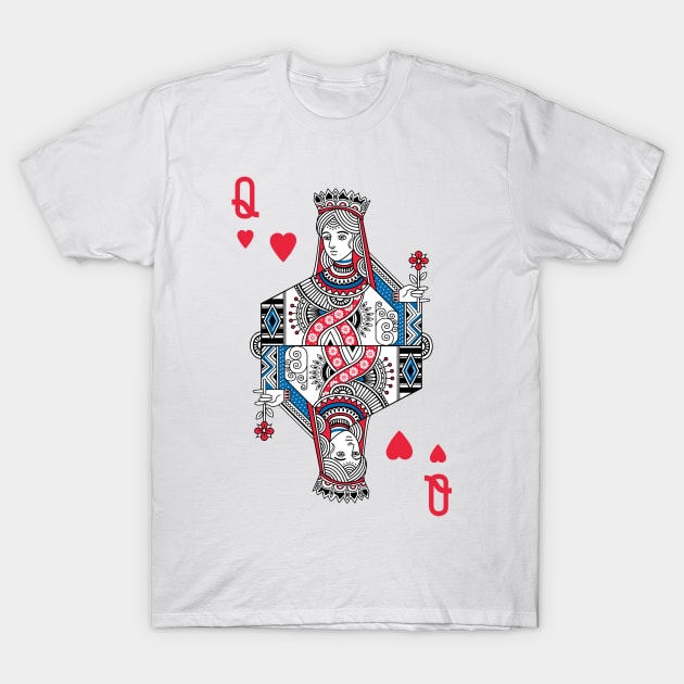 Queen Of Hearts T-Shirt by SuperrSunday